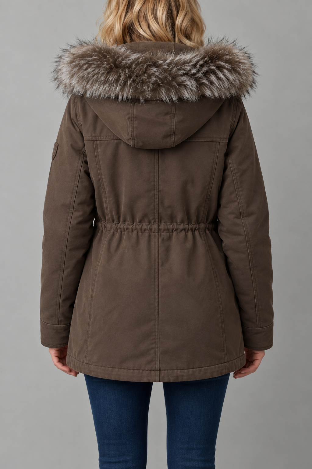 Riley | Women's Hooded Parka with Drawstring Waist