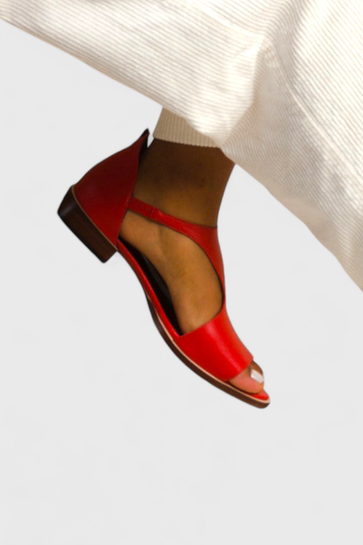 Ruby | Women's Open-Toe Flat Sandals with Adjustable Ankle Strap