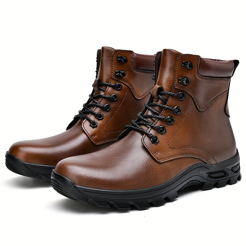 Samuel | Men's Rugged Lace-Up Boots with Mid-Top Design