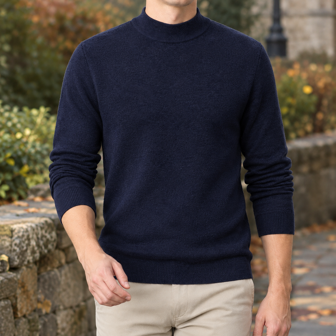 Miles | Men's Slim-Fit Mock Neck Sweater