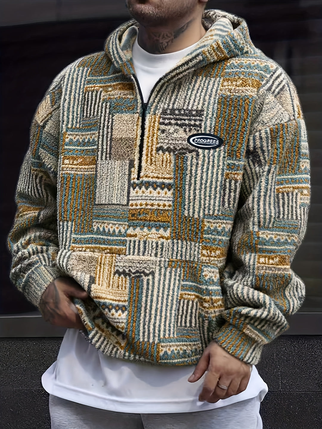 Victor | Men's Patterned Quarter-Zip Pullover