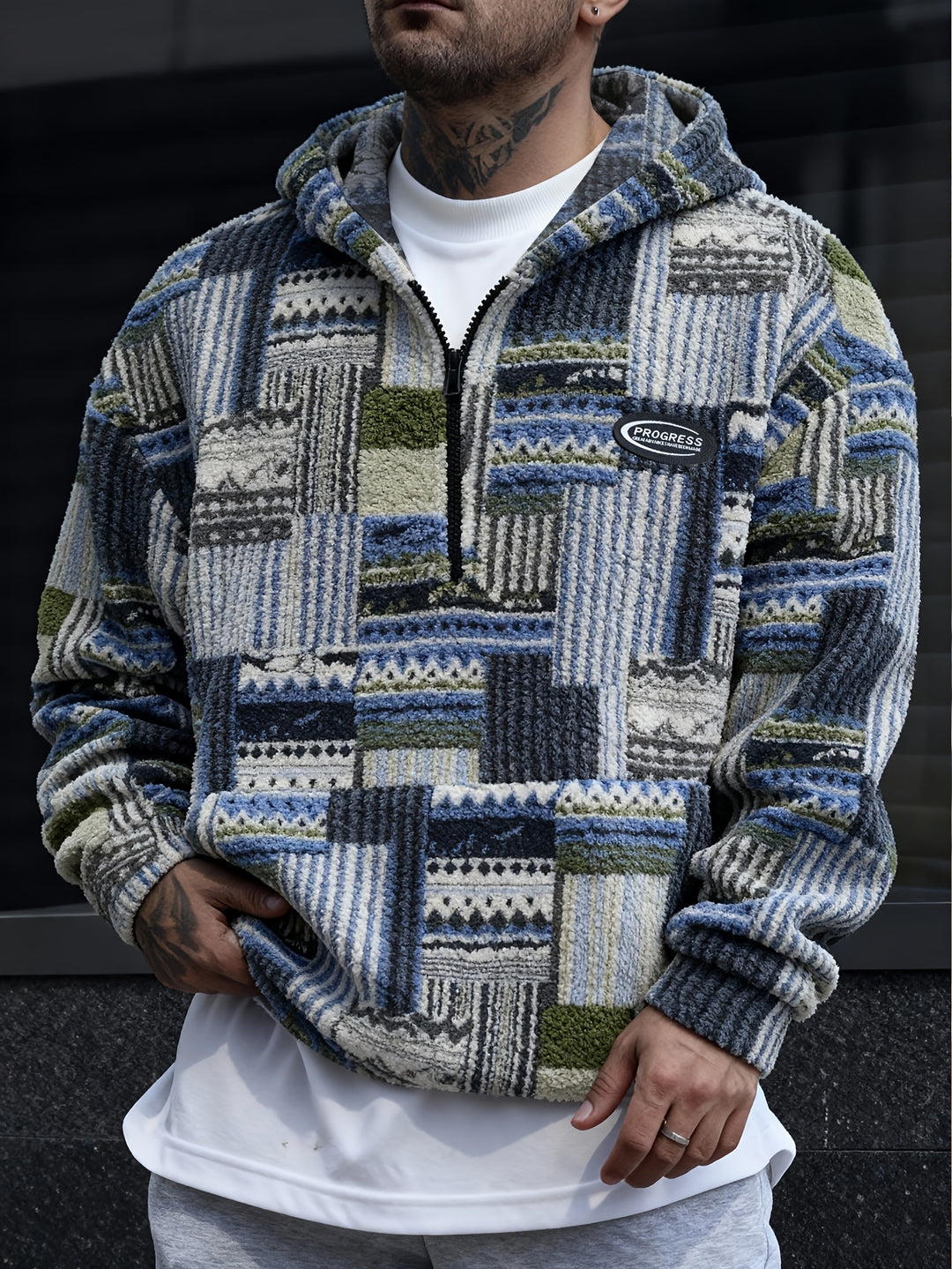 Victor | Men's Patterned Quarter-Zip Pullover