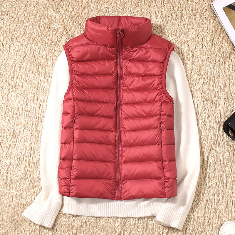Viremont | Women's Padded Gilet with Stand Collar and Zip Front