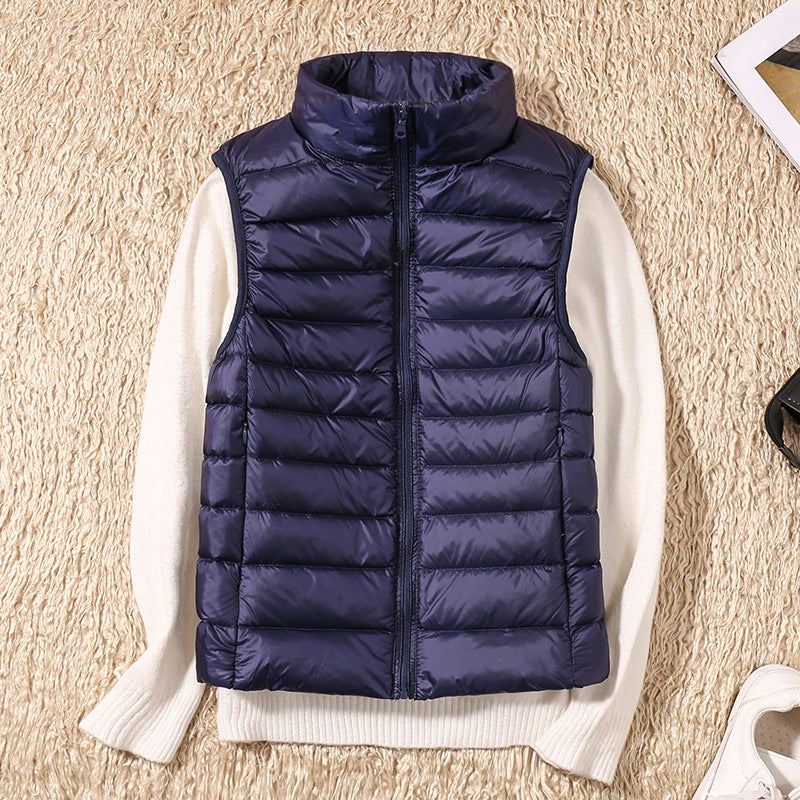 Viremont | Women's Padded Gilet with Stand Collar and Zip Front
