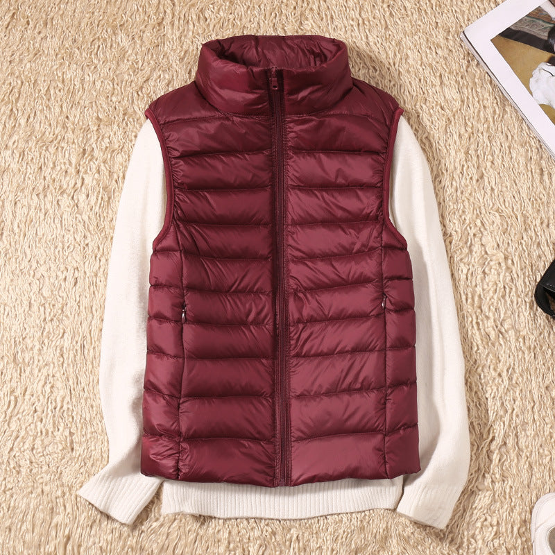 Viremont | Women's Padded Gilet with Stand Collar and Zip Front