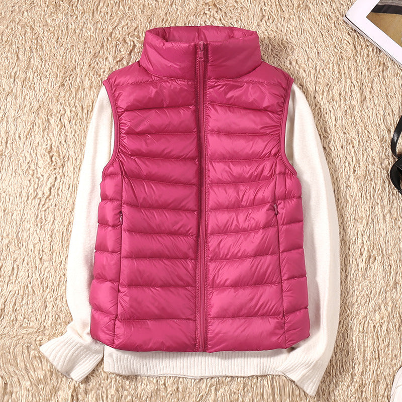 Viremont | Women's Padded Gilet with Stand Collar and Zip Front