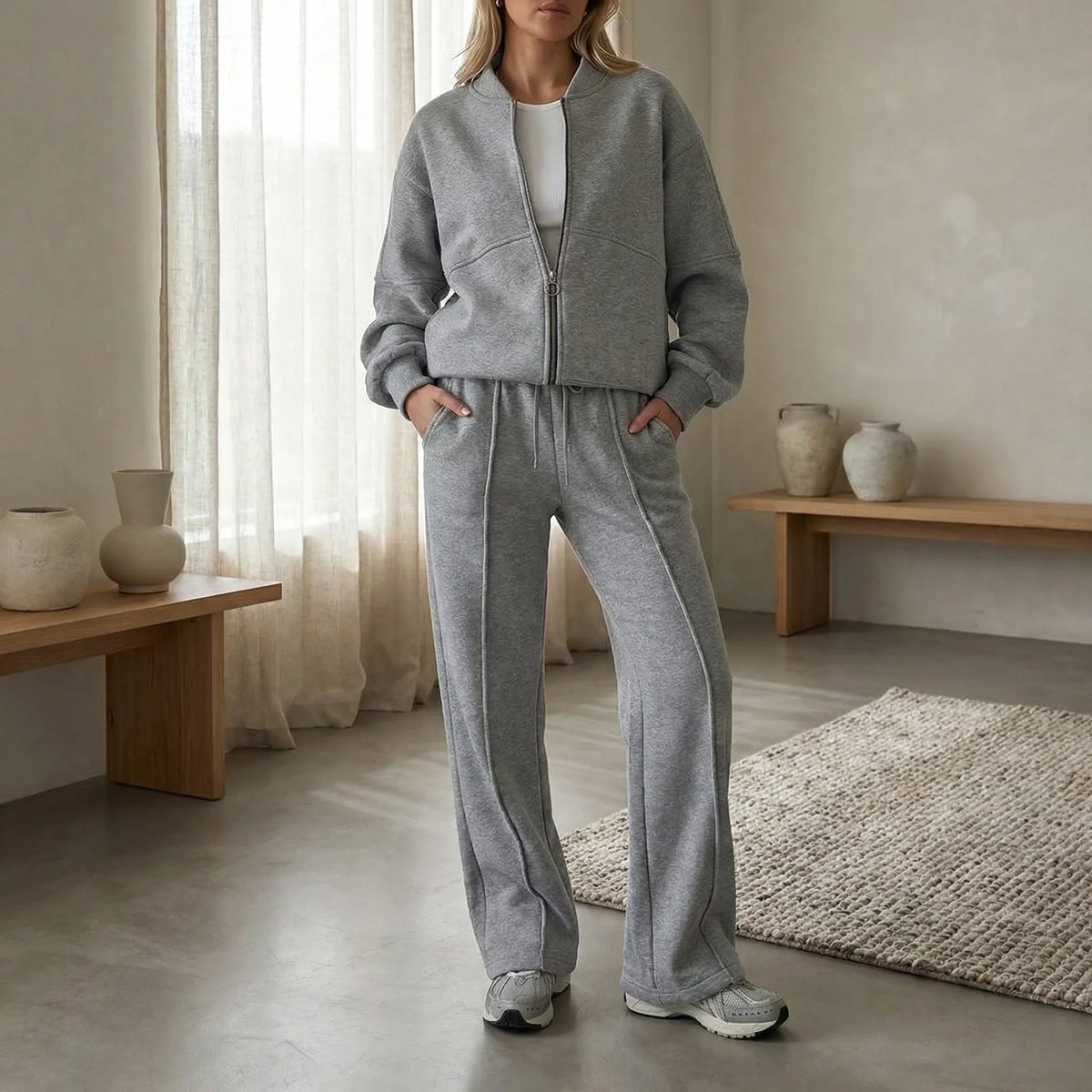 Erin | Women's Relaxed Zip-Up Tracksuit Set