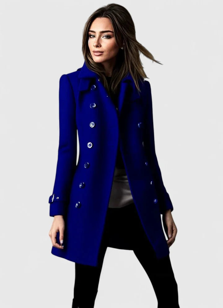 Vanessa | Women's Double-Breasted Tailored Coat with Notched Lapels