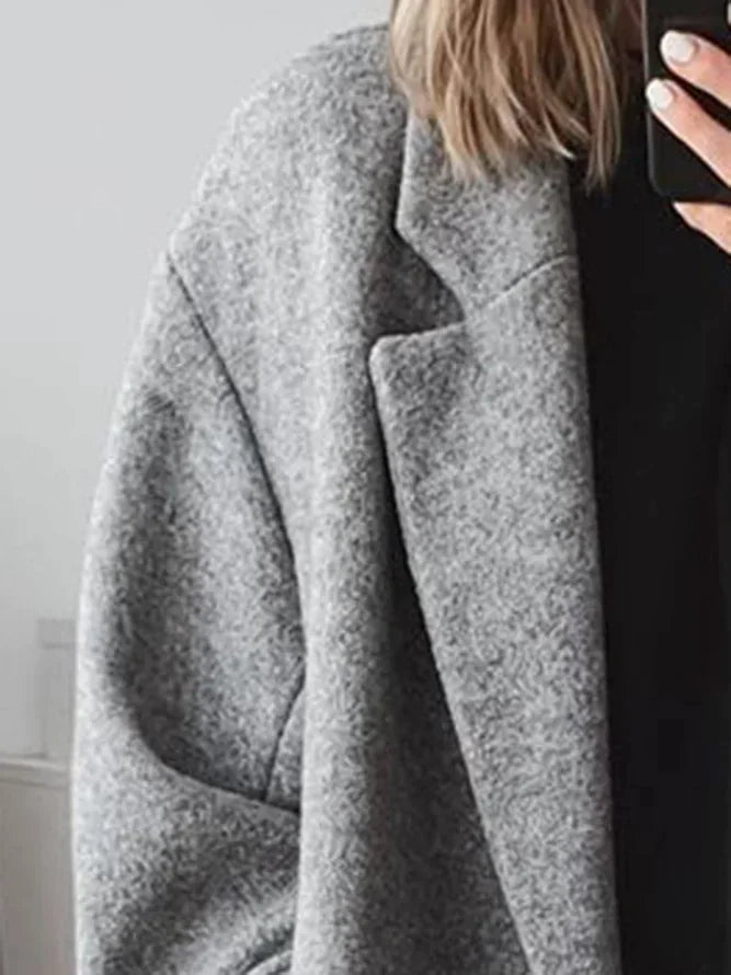 Adeline | Women's Oversized Longline Coat with Double-Breasted Buttons