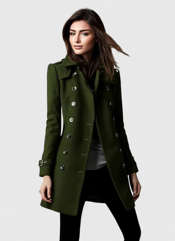 Vanessa | Women's Double-Breasted Tailored Coat with Notched Lapels