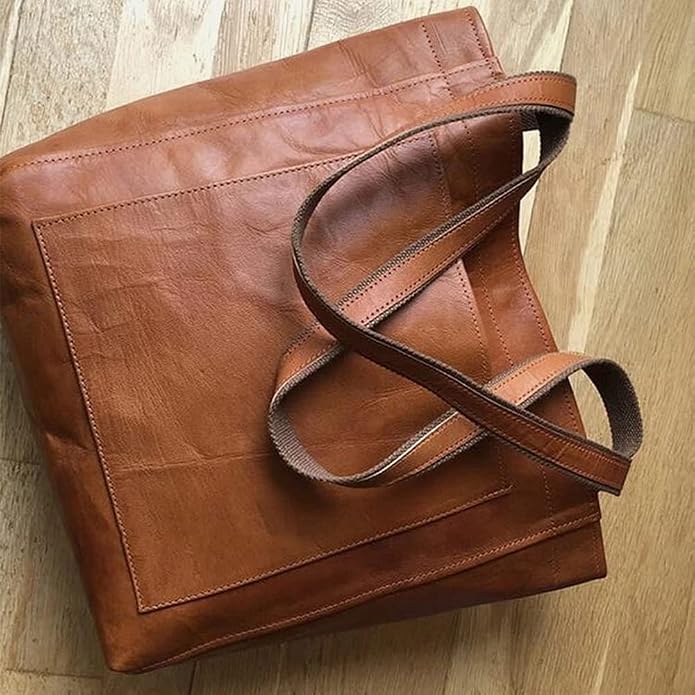 Olivia | Women's Large Vintage-Style Tote Shoulder Bag with Front Pocket