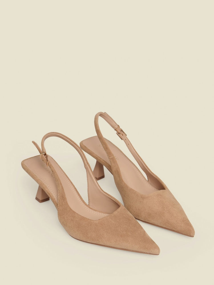 Lauren | Women's Pointed-Toe Slingback Pumps with Slim Stiletto Heels