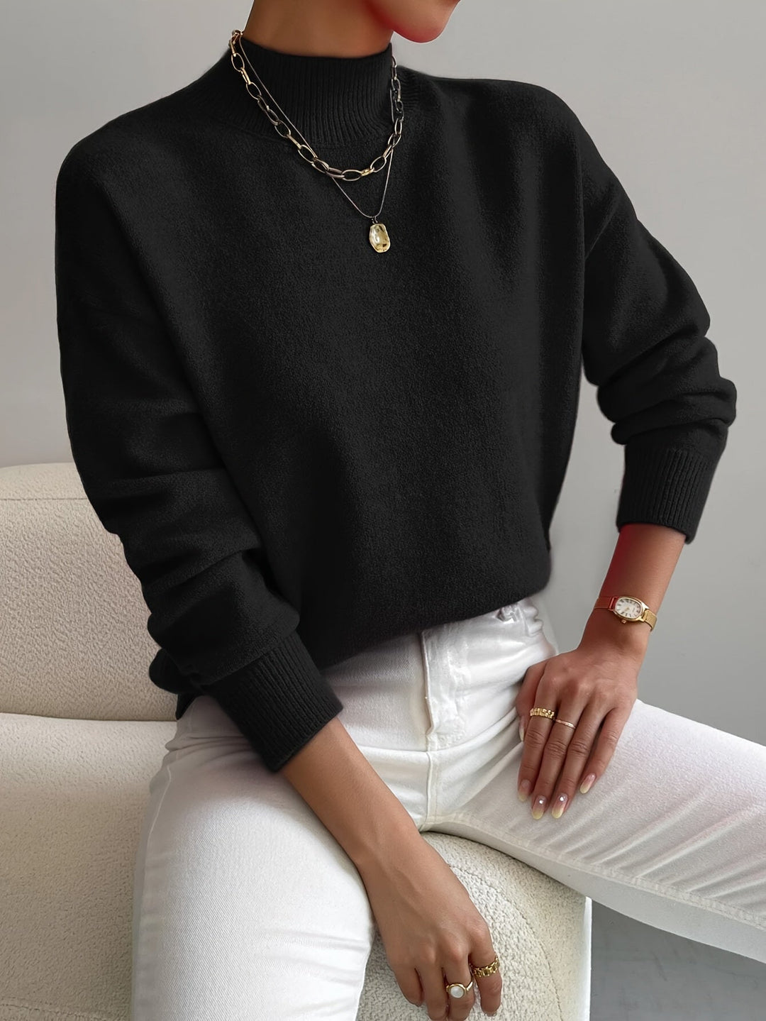 Gemma | Women's Relaxed Turtleneck Sweater