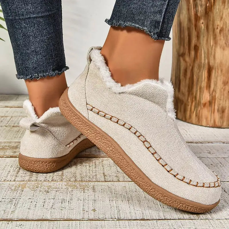 Harriet | Women's Pull-On Winter Ankle Boots with Contrast Trim