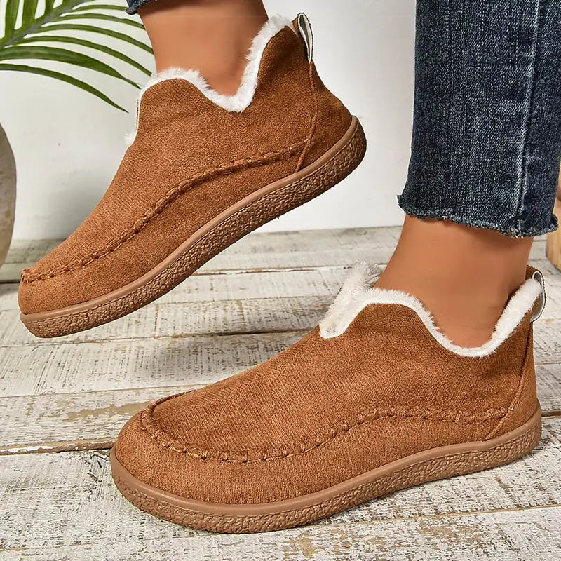 Harriet | Women's Pull-On Winter Ankle Boots with Contrast Trim