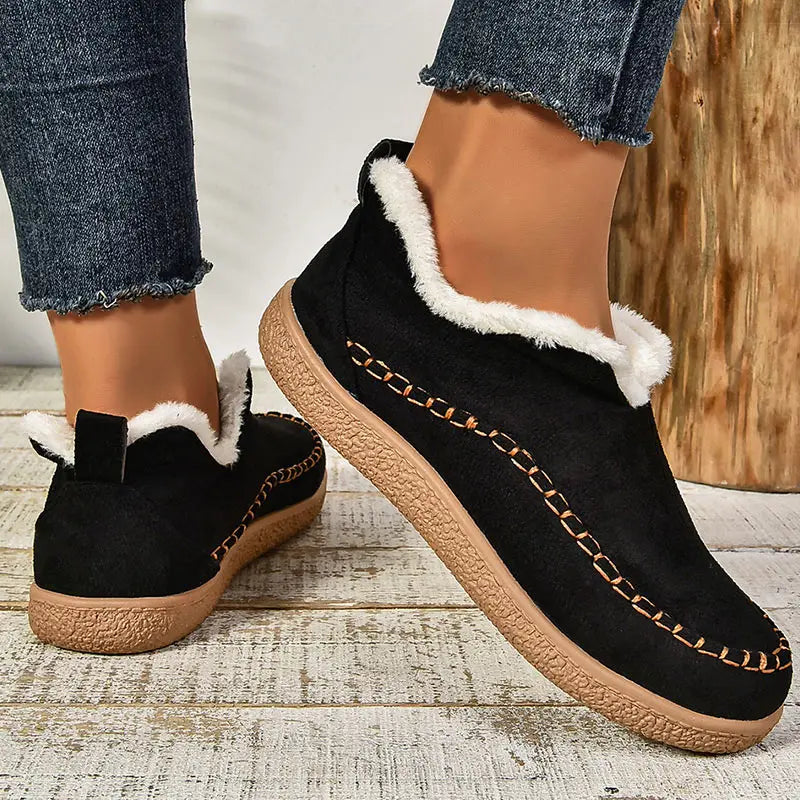 Harriet | Women's Pull-On Winter Ankle Boots with Contrast Trim