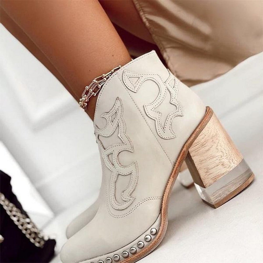 Nerissa | Women's Embroidered Western Ankle Boots