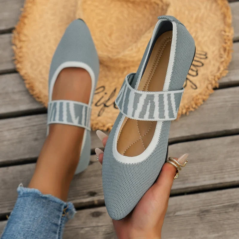 Beatrix | Women's Patterned-Strap Mary Jane Flats
