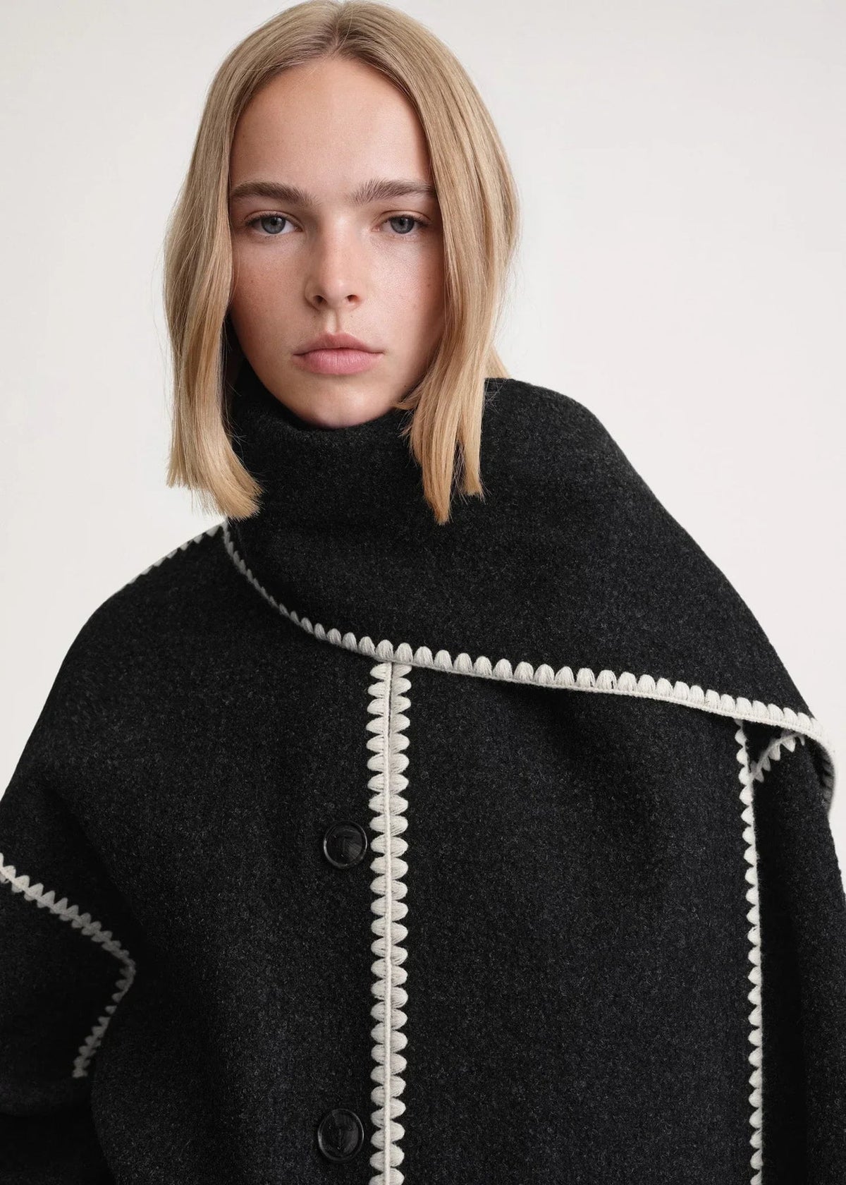 Briony | Women's Fringed Wool Cape Coat