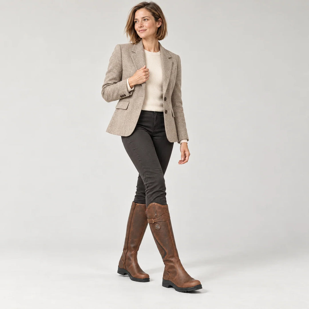 Phoebe | Women's Knee-High Boots with Adjustable Buckle Strap