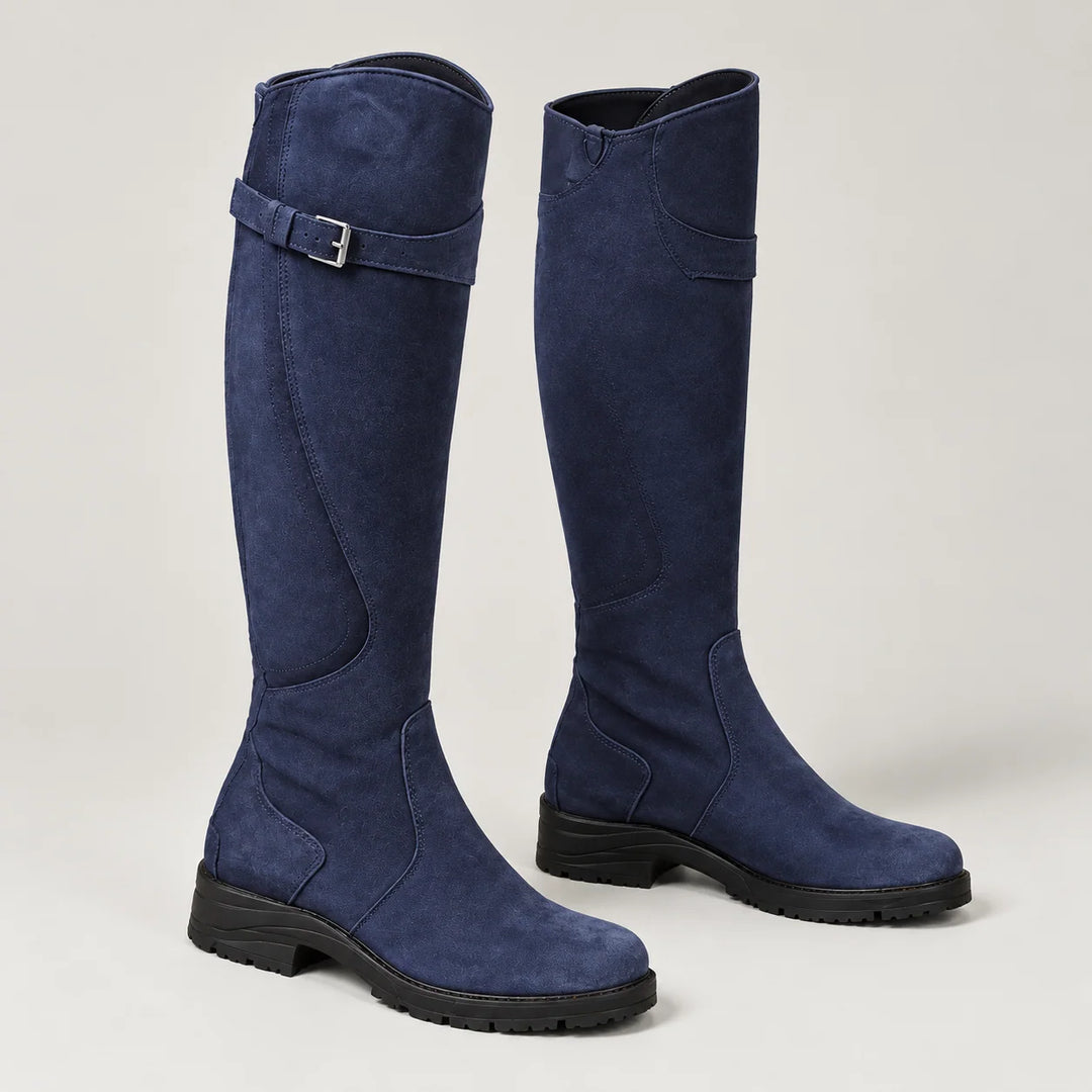 Phoebe | Women's Knee-High Boots with Adjustable Buckle Strap
