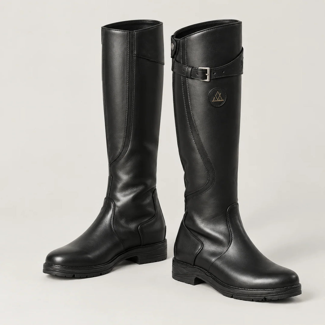 Phoebe | Women's Knee-High Boots with Adjustable Buckle Strap