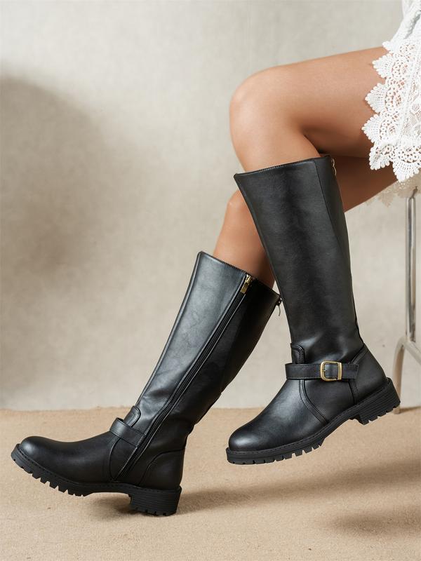 Catriona | Women's Buckle-Detail Knee-High Riding Boots