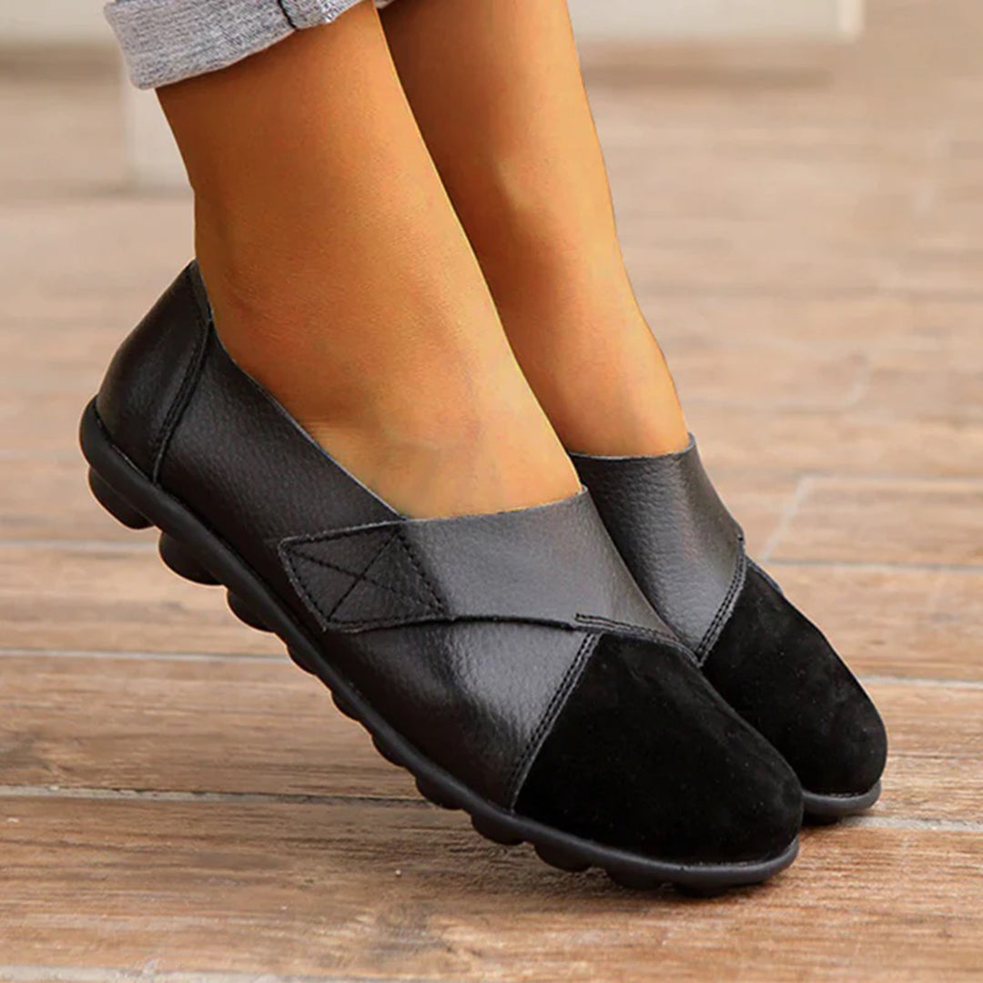 Soraya | Women's Contrast-Toe Slip-On Leather Loafers