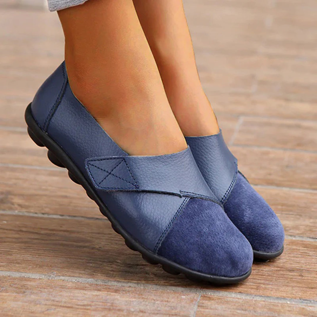 Soraya | Women's Contrast-Toe Slip-On Leather Loafers
