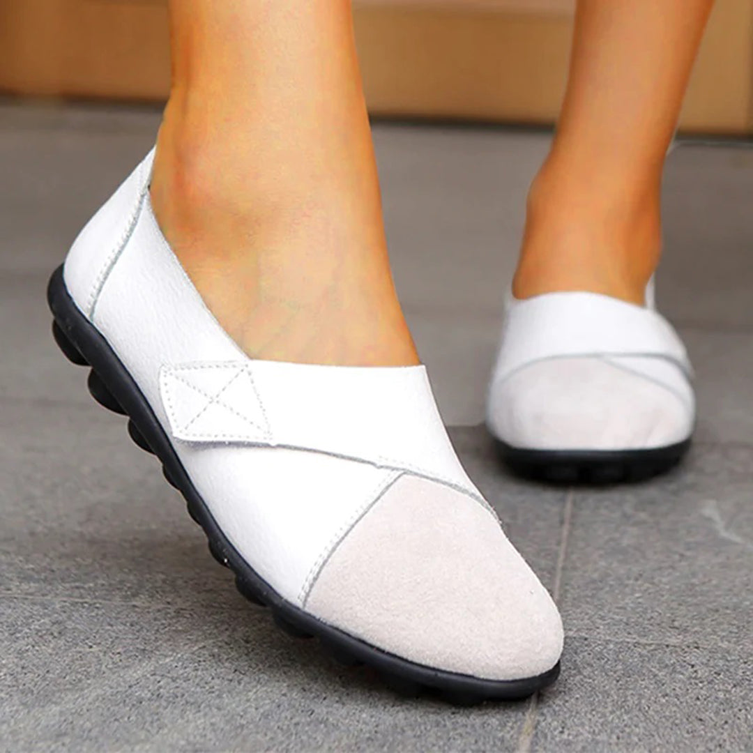 Soraya | Women's Contrast-Toe Slip-On Leather Loafers