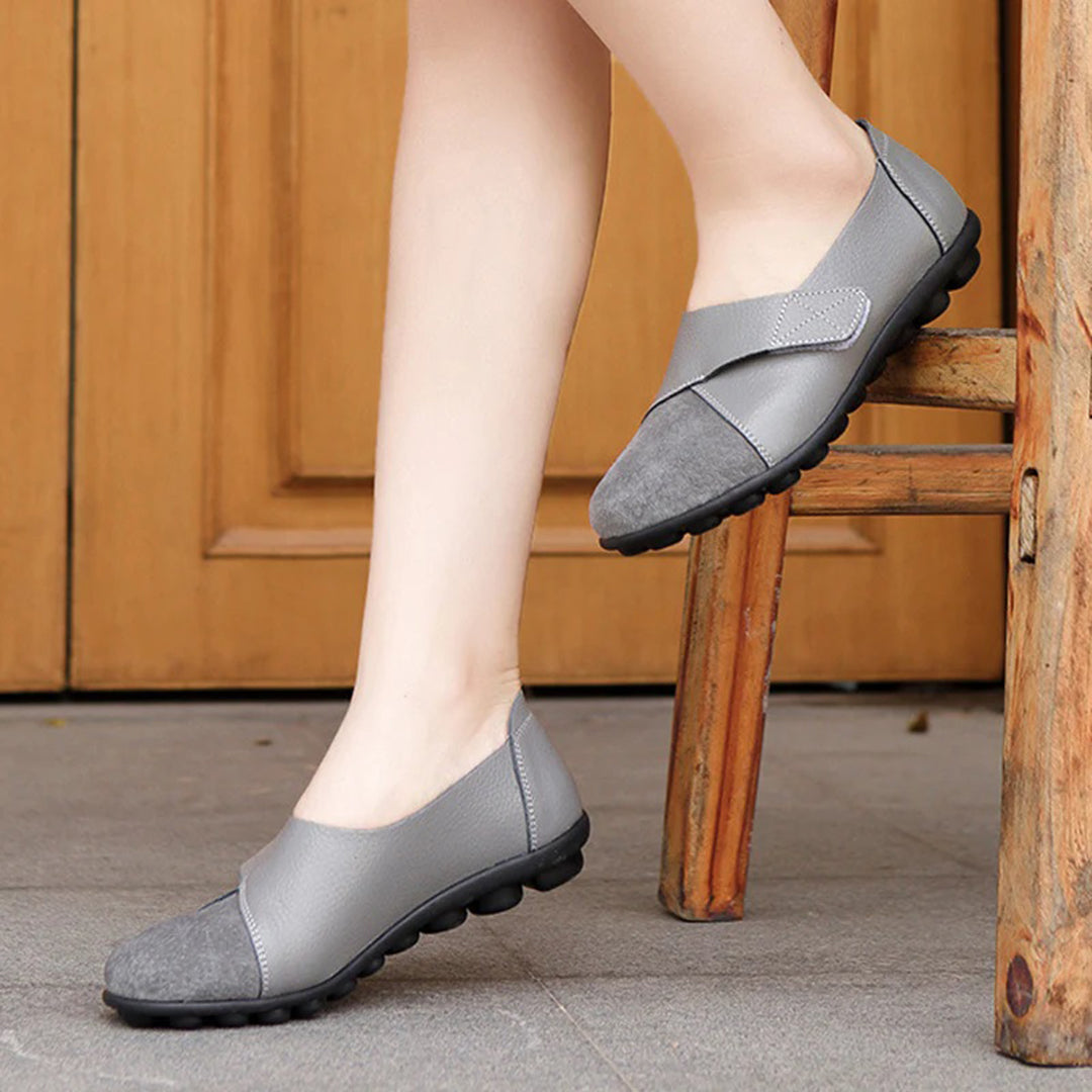 Soraya | Women's Contrast-Toe Slip-On Leather Loafers