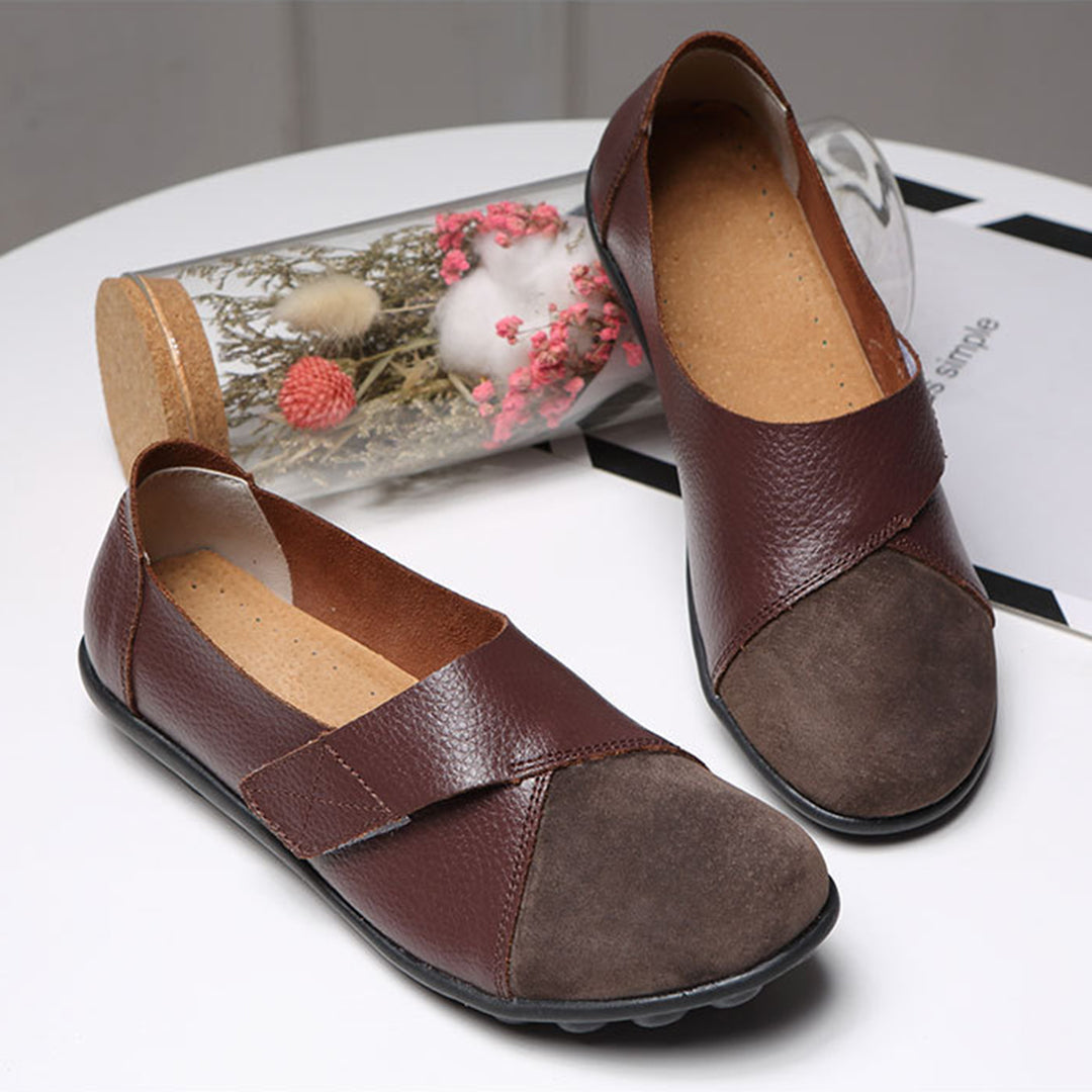 Soraya | Women's Contrast-Toe Slip-On Leather Loafers