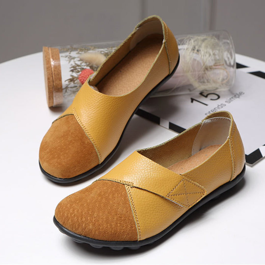Soraya | Women's Contrast-Toe Slip-On Leather Loafers