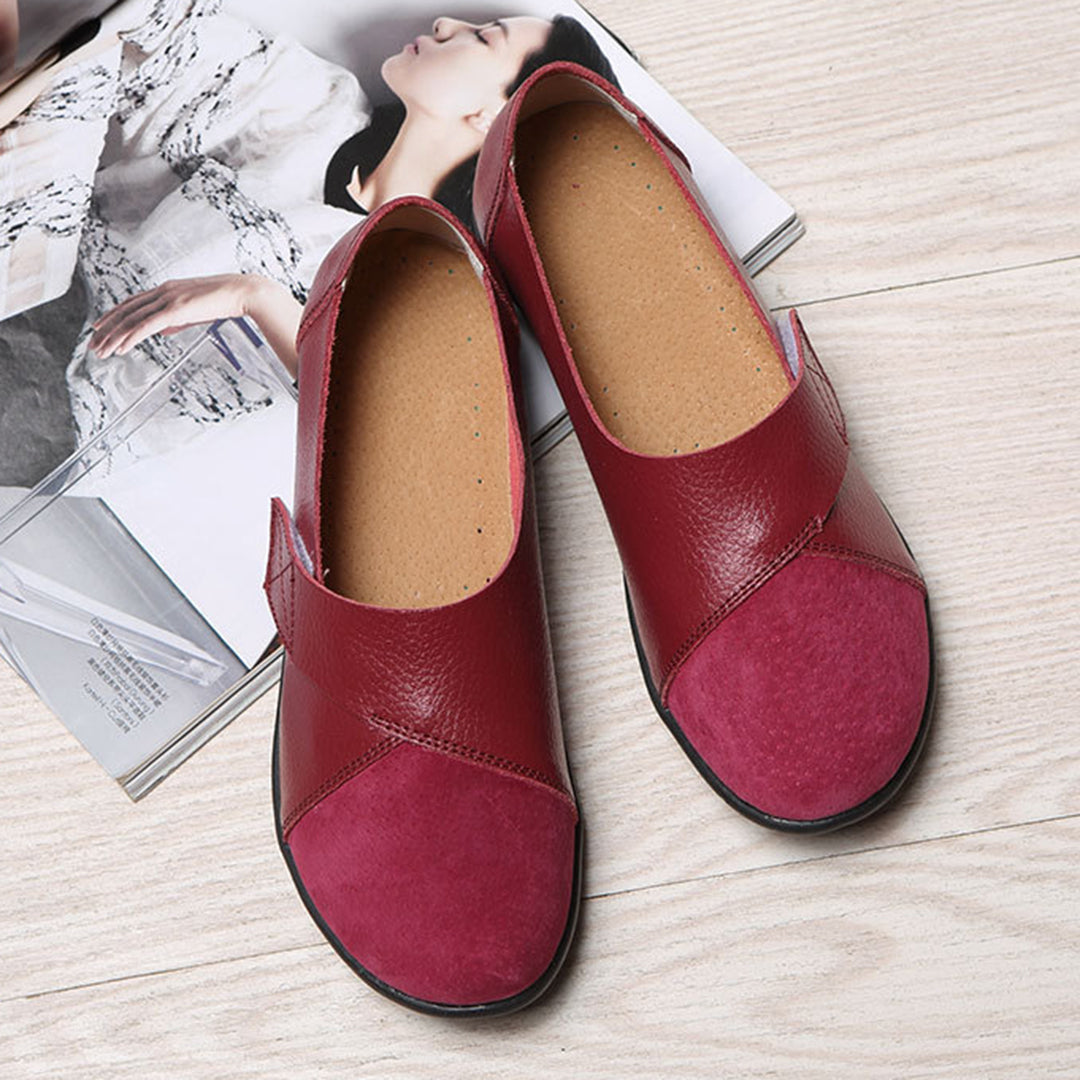Soraya | Women's Contrast-Toe Slip-On Leather Loafers