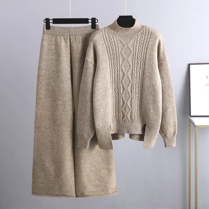 Linnea | Women's Cable-Knit Two-Piece Lounge Set