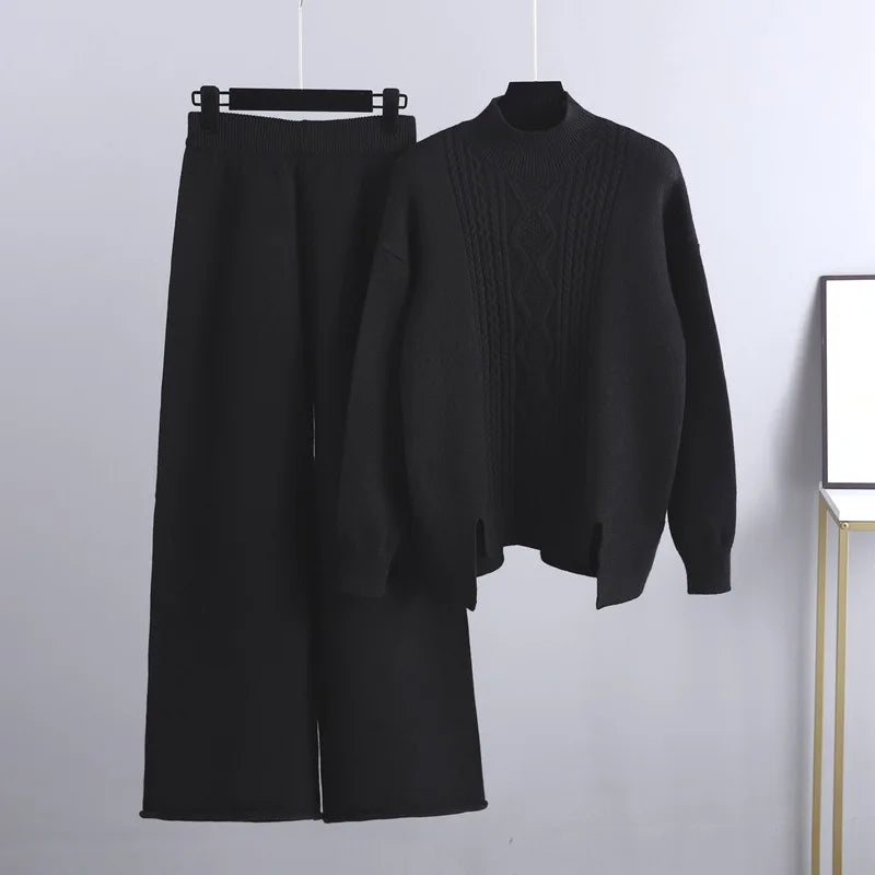Linnea | Women's Cable-Knit Two-Piece Lounge Set
