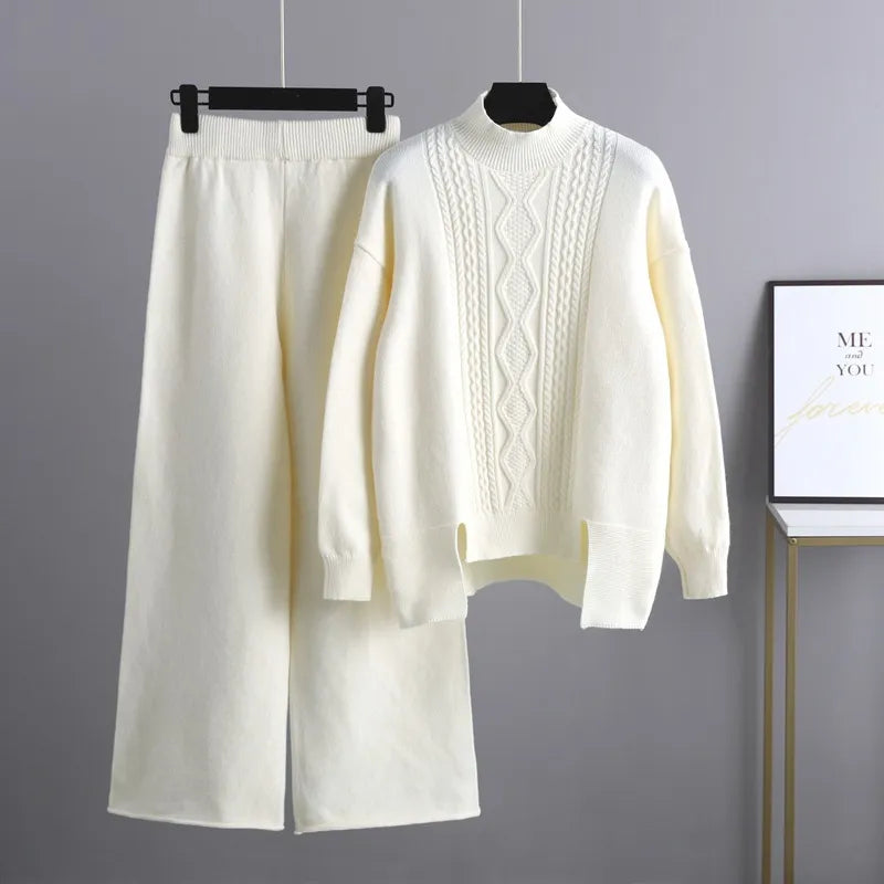 Linnea | Women's Cable-Knit Two-Piece Lounge Set