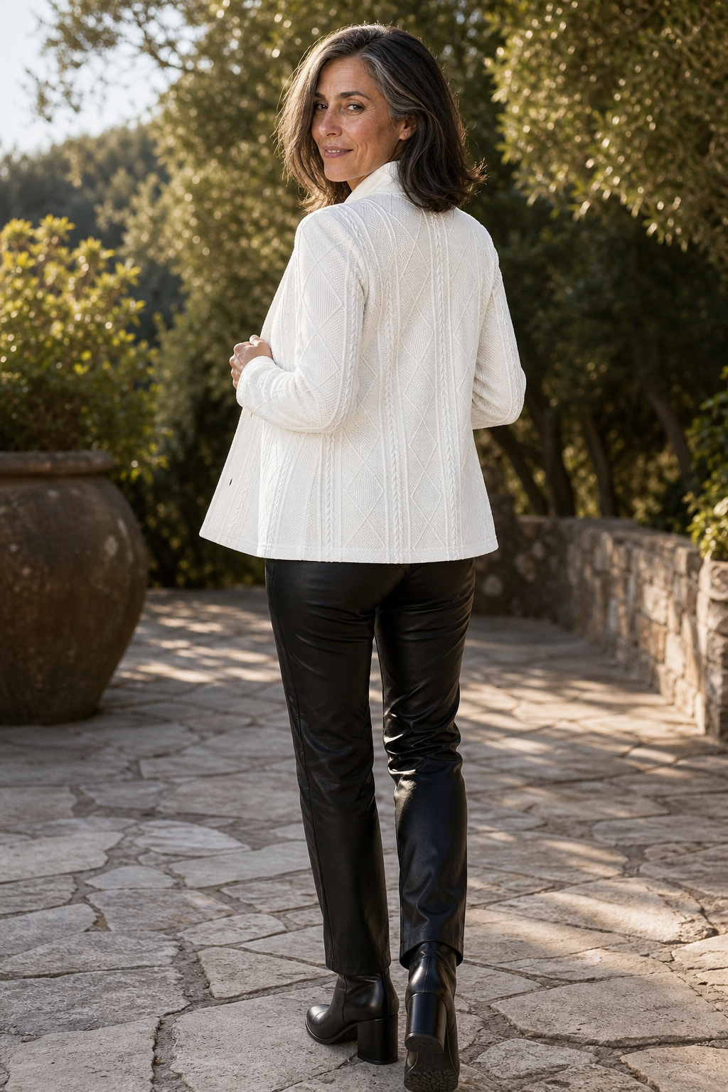Odette | Women's Textured Knit Button-Front Blazer