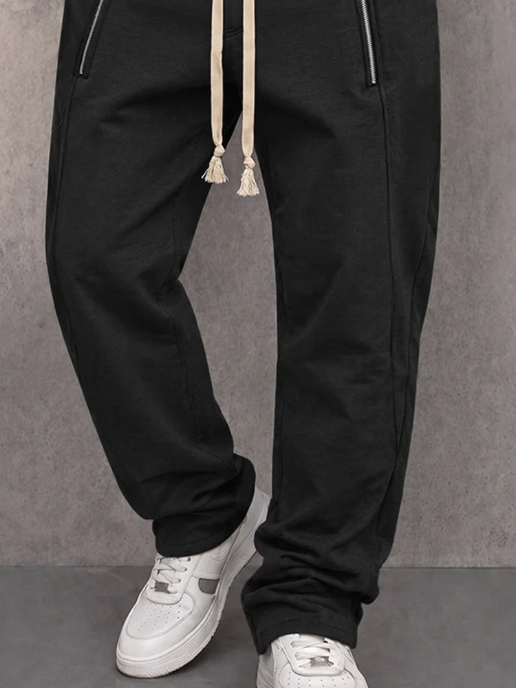 Nate | Men's Relaxed Drawstring Sweatpants with Zipper Pockets