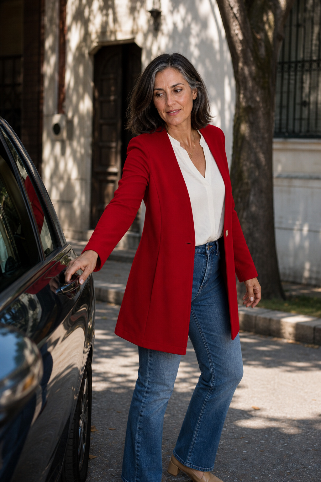Marisol | Women's Elegant Collarless Longline Blazer