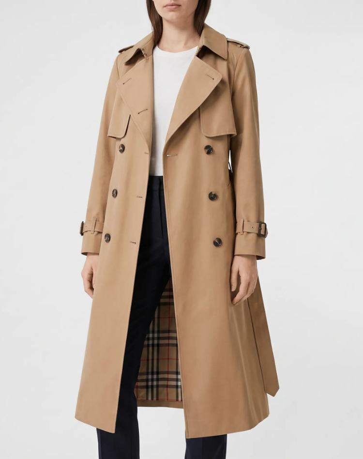 Victoria | Women's Double-Breasted Long Trench Coat with Waist Belt