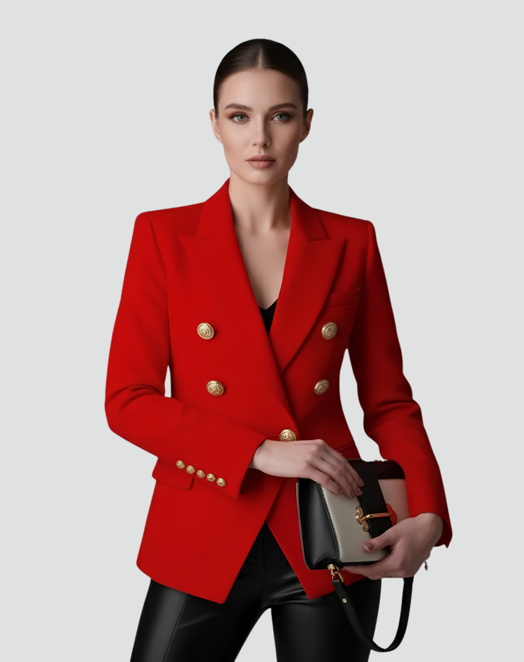 Anne | Women's Double-Breasted Tailored Blazer with Gold-Tone Buttons