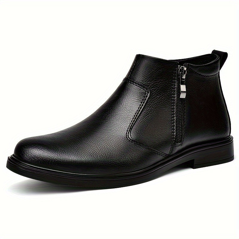 Aaron | Men's Warm-Lined Zip-Up Ankle Boots