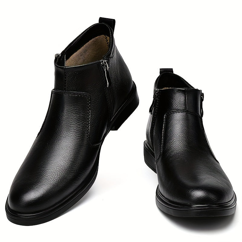 Aaron | Men's Warm-Lined Zip-Up Ankle Boots