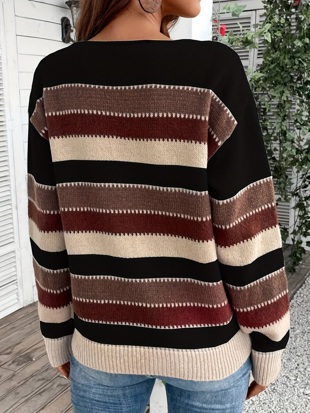 Abigail | Women's Striped Round-Neck Sweater