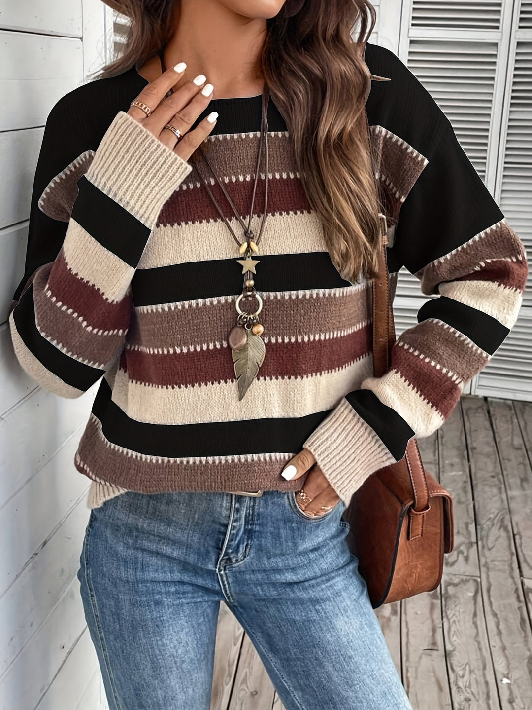 Abigail | Women's Striped Round-Neck Sweater