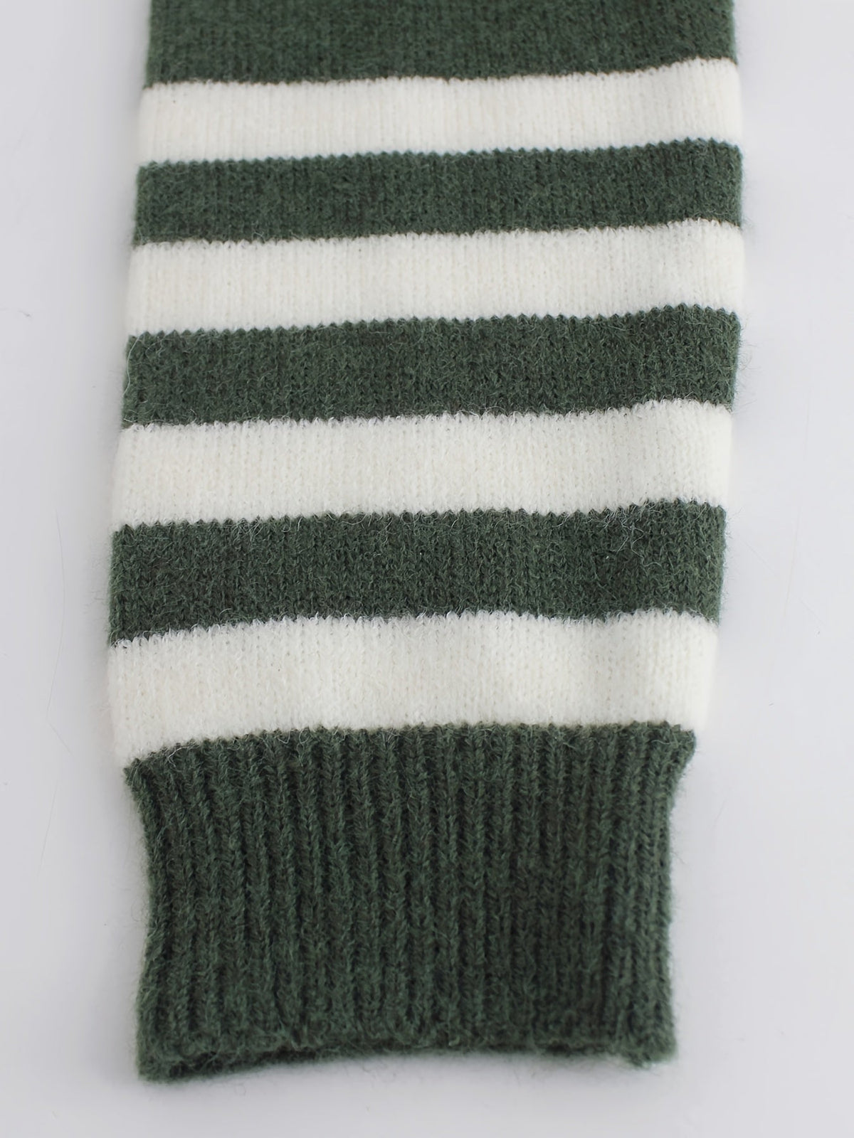 Ainsley | Women's Ribbed Sweater with Striped Cuffs