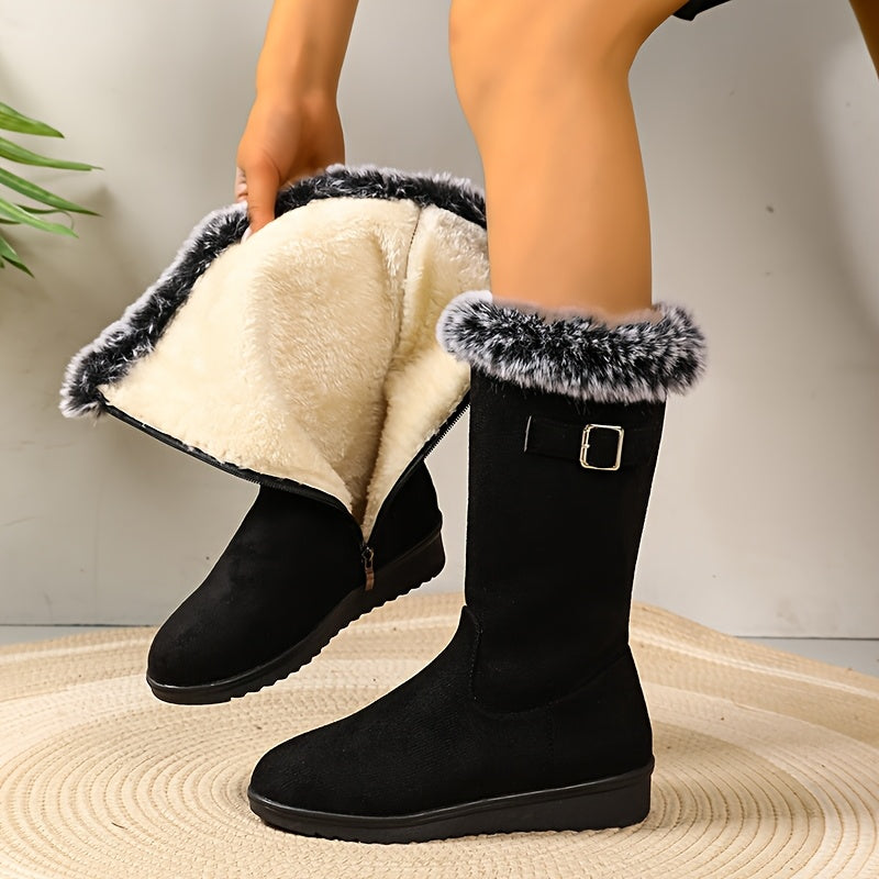Avery | Women's Tall Winter Boots with Buckle Detail