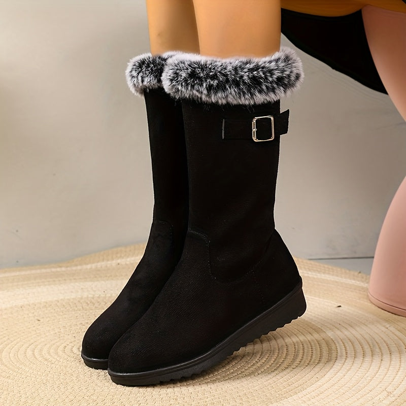 Avery | Women's Tall Winter Boots with Buckle Detail