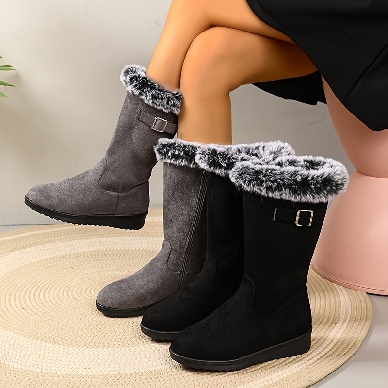 Avery | Women's Tall Winter Boots with Buckle Detail